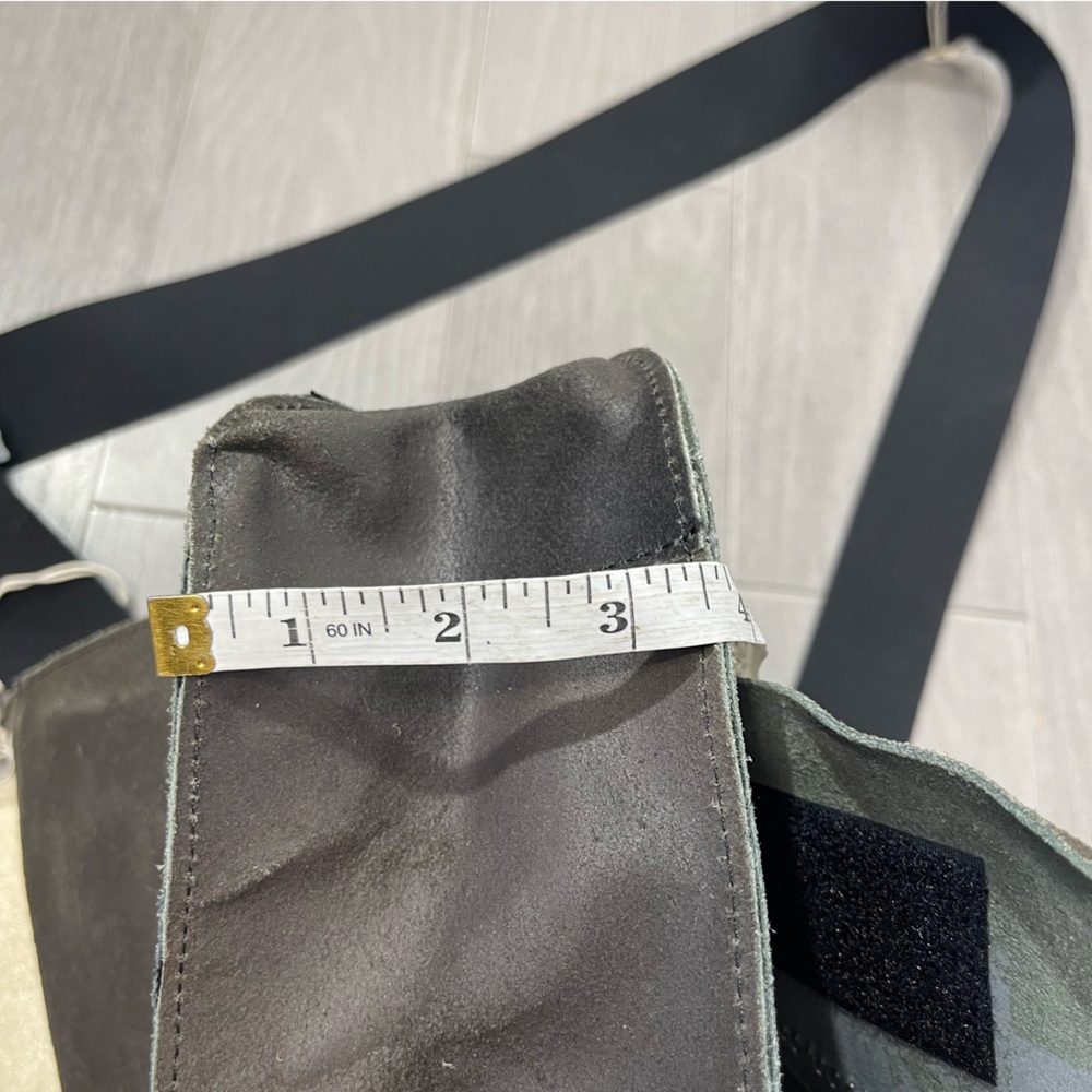 NWT J.FOLD Men’s Messenger Bag SHOULDERED Brown Leather Crossbody White Stripe - Picture 15 of 16